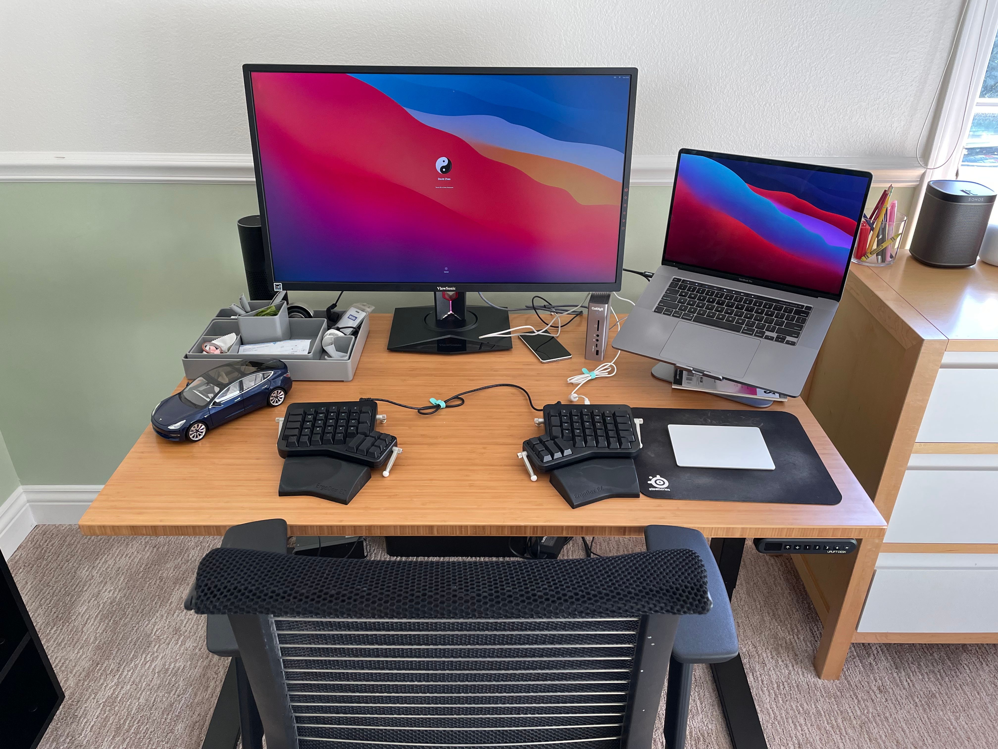 The desk of David Zhao, LiveKit